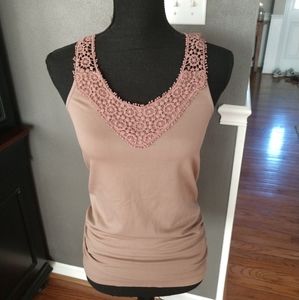 🌞New Mix lace tank, one size